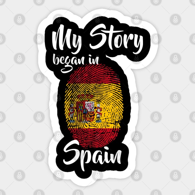 Spain Flag Fingerprint My Story DNA Spanish Sticker by Your Culture & Merch